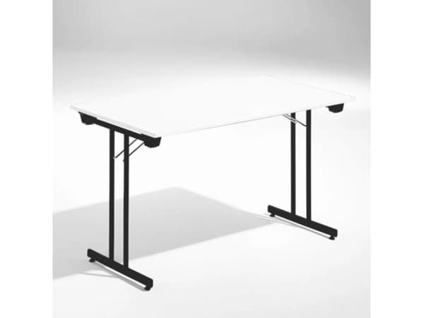 Bord Dinner, Hvid 1200x800 mm, Sort understel