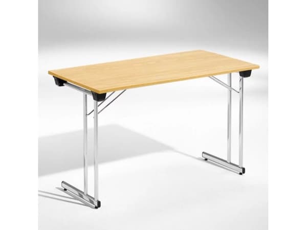 Konferensbord Kongress, Ek 1200x500 mm, Kromstomme
