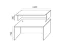 Miniatyrbild 5 av 5: Reception Ekoflex bas, vit Bredd 1600 mm