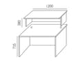 Miniatyrbild 4 av 5: Reception Ekoflex topp, vit Bredd 1200 mm