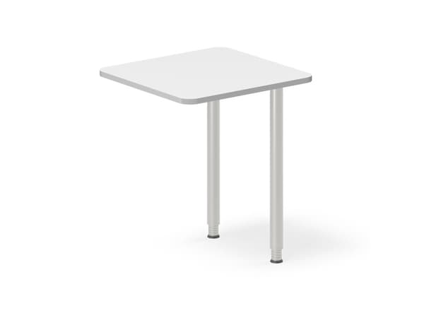 Skrivebord, tilbyg DNA Hvid 1000x600 mm I-ben Alugrå