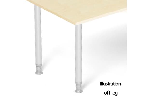 Skrivebord DNA, Birk 1800x1200 mm Venstre I-ben/Alugrå