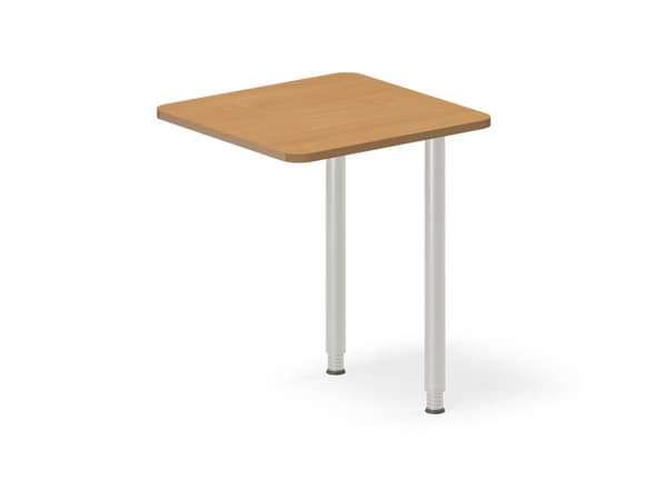 Skrivebord, tilbyg DNA Bøg 800x600 mm I-ben Alugrå