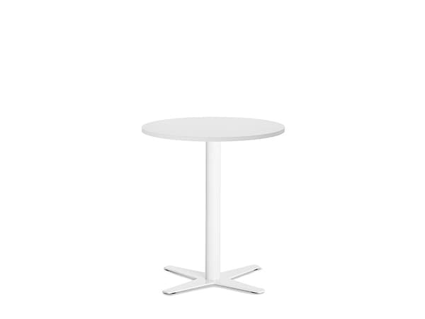 Bord Amy Ø650 mm H752 mm, vit laminat vit ram vit ram