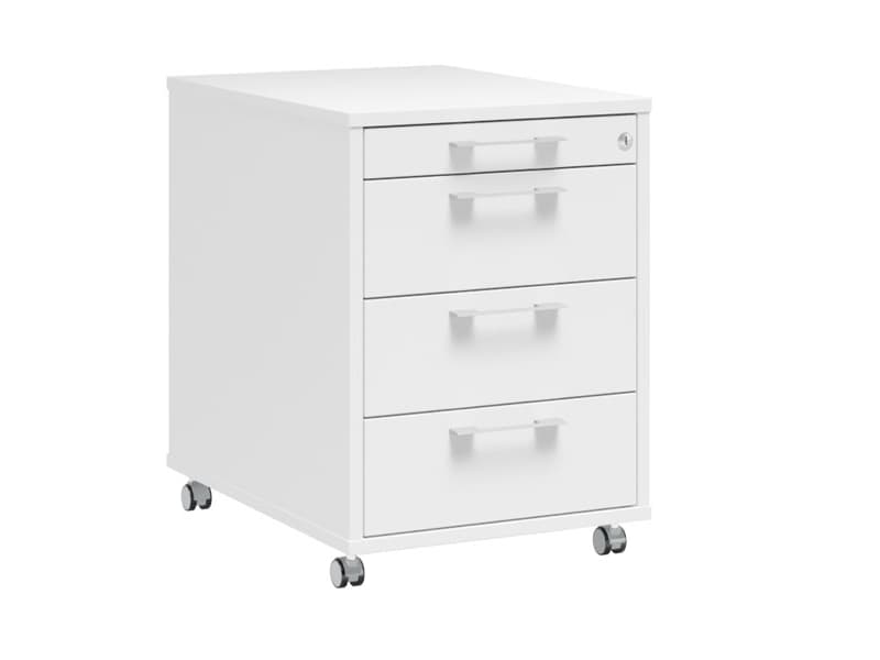 Lådsektion DNA, 432x580x595 mm Vit, 4 lådor