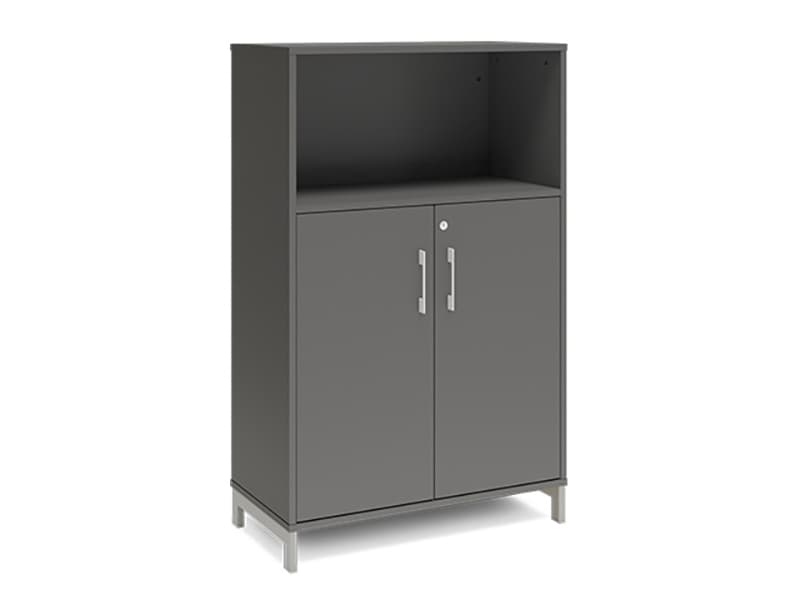 Kontorskab DNA, 800x1275 mm, Antracit/Alugrå 3A4/2A4