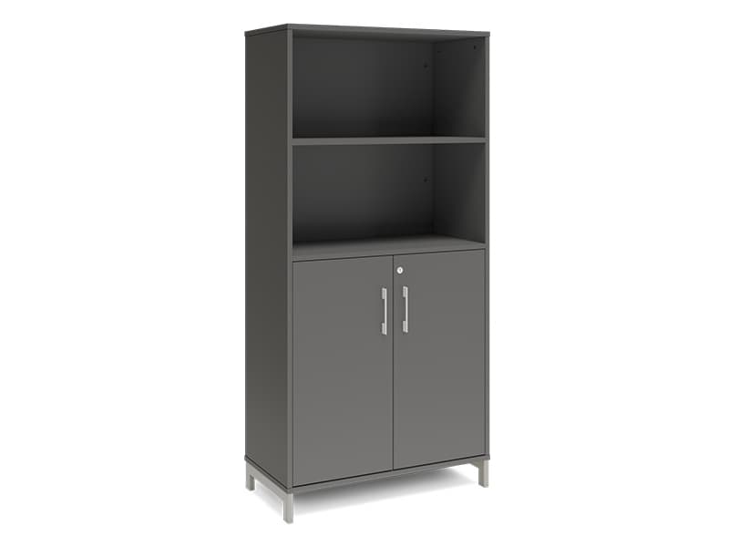 Kontorskab DNA, 800x1660 mm, Antracit/Hvid 4A4/2A4