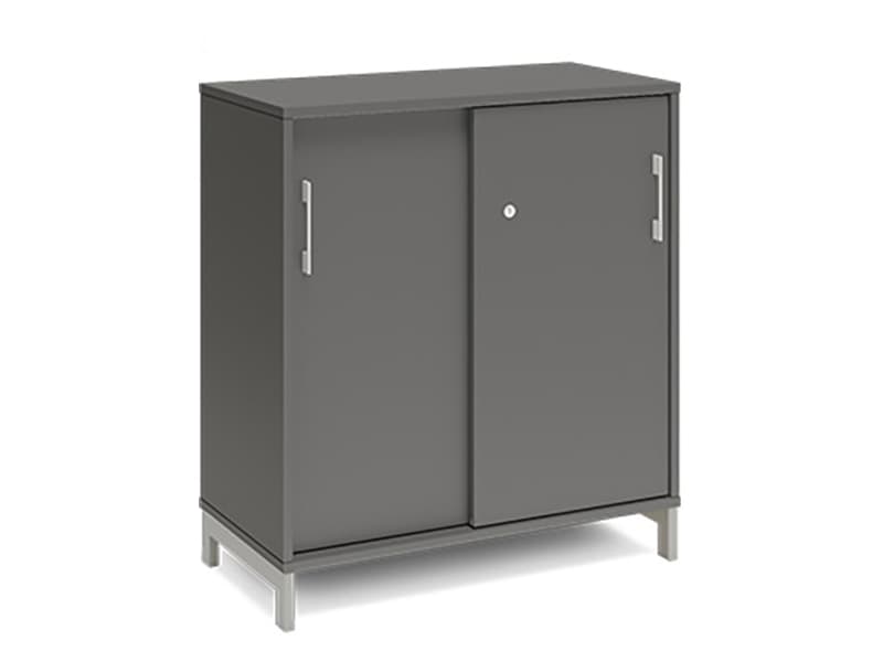 Kontorskab DNA, 800x890 mm, Antracit/Hvid, skydedør 2A4