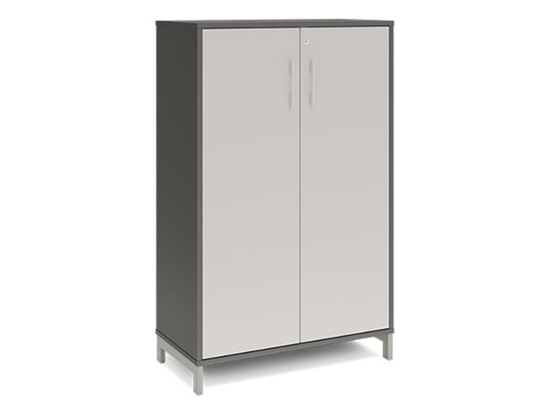 Kontorskab DNA, 800x1275 mm, Antracit/Lys grå/Hvid 3A4