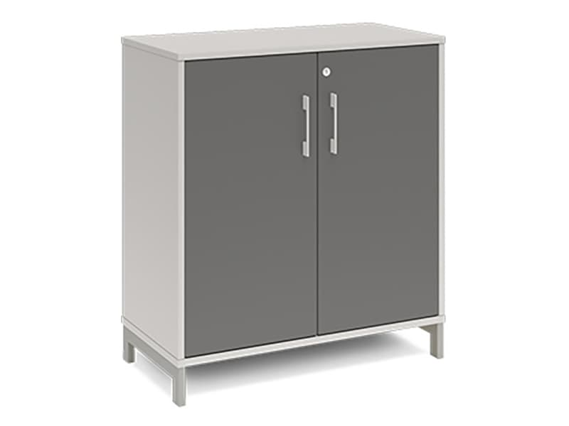 Kontorskab DNA, 800x890 mm, Lys grå/Antracit/Sort 2A4/2A4