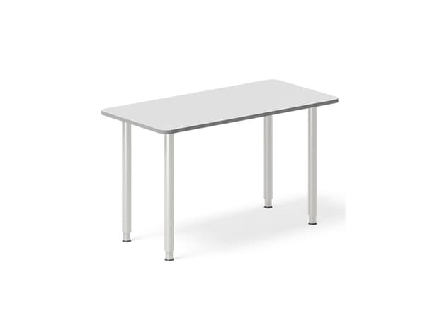 Skrivebord DNA, Lysgrå 1200x600 mm I-ben/Alugrå