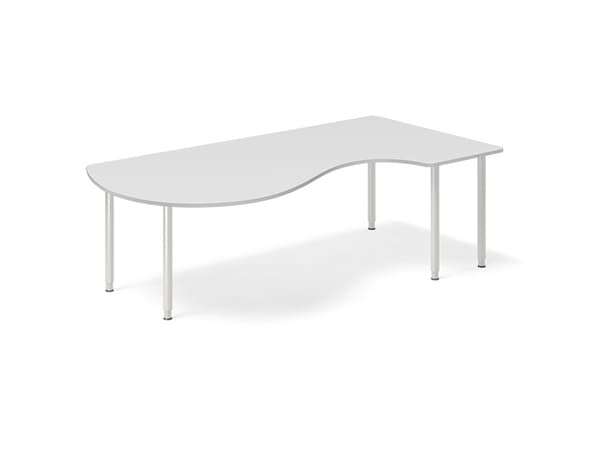 Desk DNA, ljusgrå 1600x1200 mm Höger I-ben/Alugrå