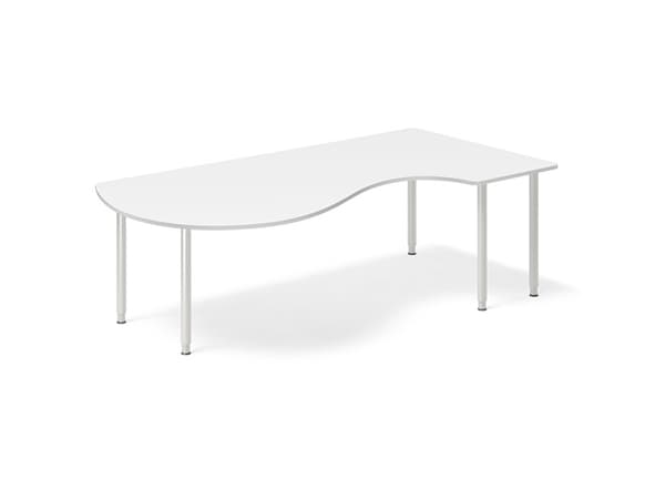 Skrivebord DNA, Hvid 1600x1200 mm Venstre I-ben/Alugrå