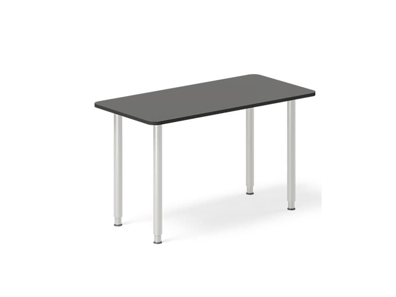 Skrivebord DNA, Antracit 1600x800 mm I-ben/Alugrå