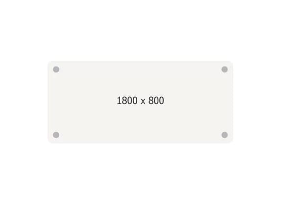 Skrivebord DNA, Lysgrå 1800x800 mm I-ben/Alugrå