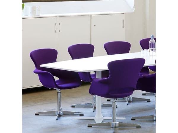 Konferencebord DNA, Lysgrå 5000x1200 mm rektangulært, Alugrå understel