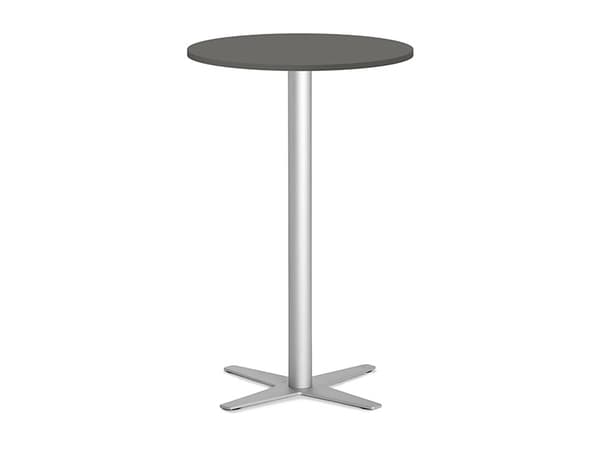 Bord Amy Ø650 H1050 mm, Antracit laminat Alugråt understel