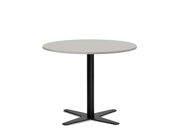 Bord Amy Ø650 H752 mm, Lys grå laminat Sort understel