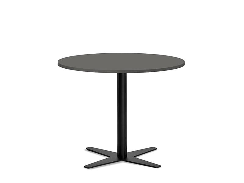Bord Amy Ø900 H752 mm, Antracit laminat Hvidt understel