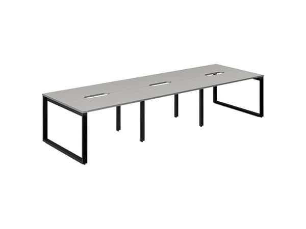 Studie-/Kontorbord DNWS Start 1200x600mm Lys grå Sort stel