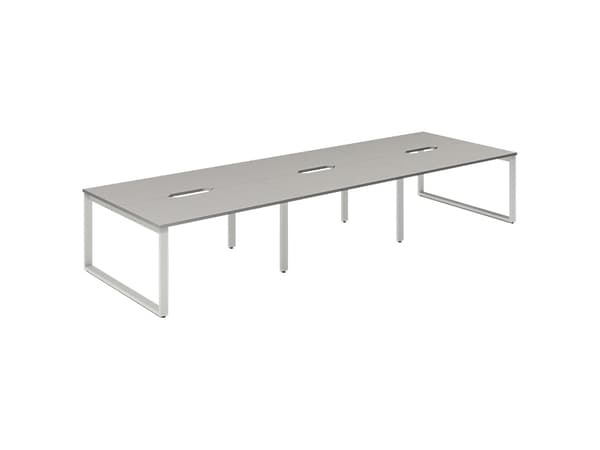 Studie-/Kontorbord DNWS S 2x1400x700mm Grå/RAL9006