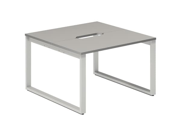 Studie-/Kontorbord DNWS S 2x1400x700mm Grå/RAL9016