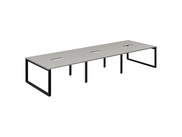 Studie-/Kontorbord DNWS S 2x1400x700mm Grå/RAL9005