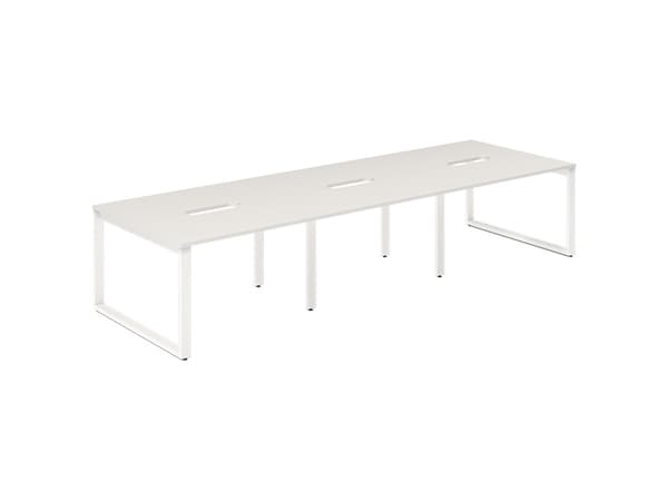 Arbets-/kontorsbord DNWS S 2x1400x700mm Vit/RAL9016