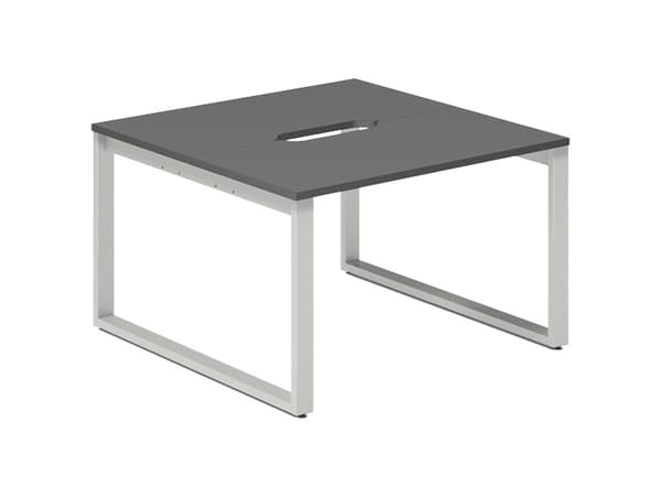 Studie-/Kontorbord DNWS Start 1600x800mm Antracit Hvidt stel