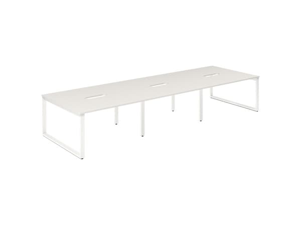 Studie-/Kontorbord DNWS Tilbyg 1200x600mm Hvidt Hvidt stel