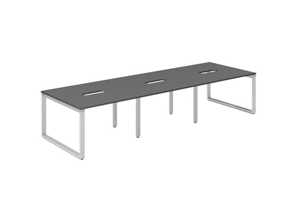 Studie-/Kontorbord DNWS Tilbyg 1400x700mm Antracit Alugråt stel