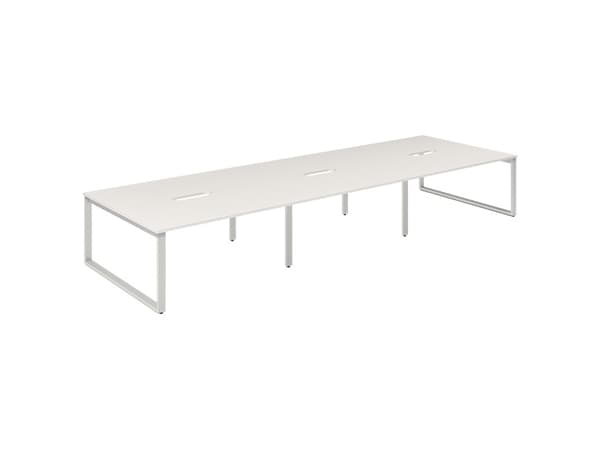 Työ-/ toimistopöytä DNWS P 2x1400x700mm Valkoinen/RAL9006