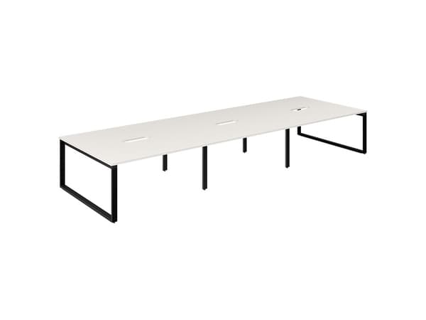 Arbets- och kontorsbord DNWS P 2x1600x800mm Vit/RAL9005