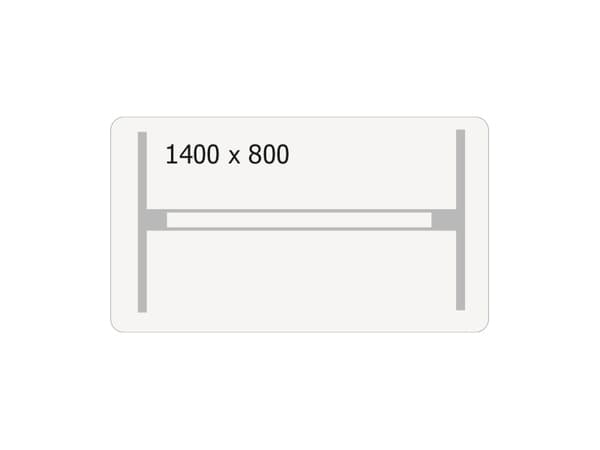 Hæve-sænkebord DNA, Hvid 1400x800 mm 2-ben/Hvid