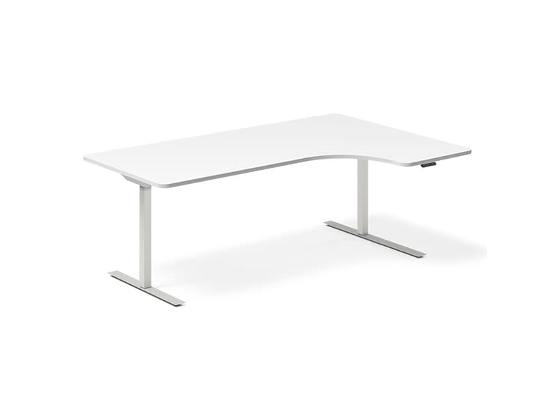 Lyft-/sänkbart bord DNA, vit 2000x1200 mm Vänster 2-benig/vit