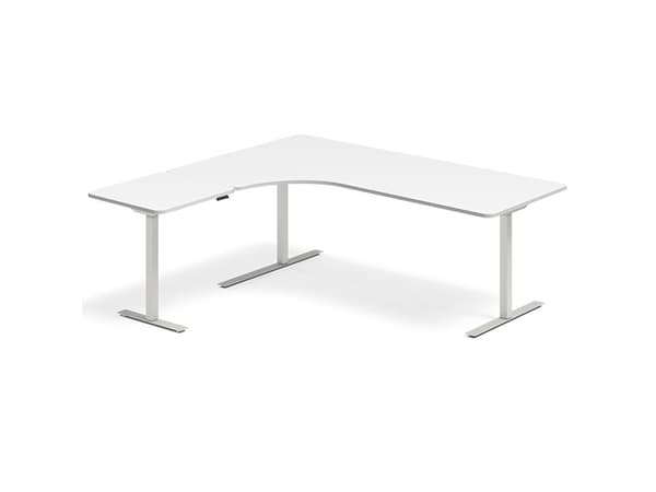 Lyft-/sänkbart bord DNA, vit 2000x2000 mm Vänster 3-benig/vit