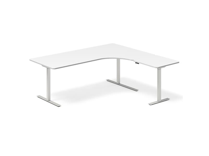 Lyft-/sänkbart bord DNA, vit 1600x2200 mm Höger 3-benig/vit