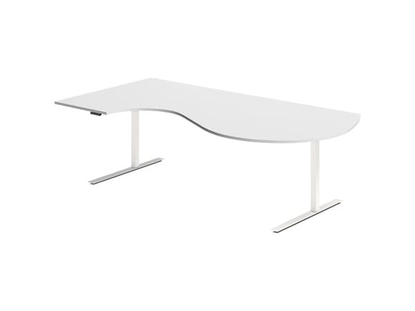 Nosto-/laskupöytä DNA, vaaleanharmaa 2000x1200 mm Oikea 2 jalkaa/musta