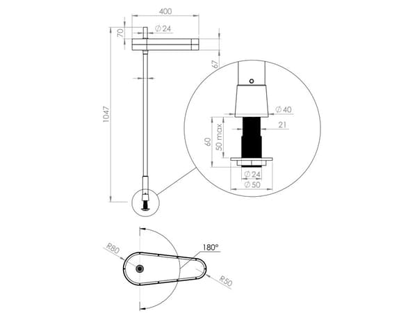 Bordlampe The Lightning sort