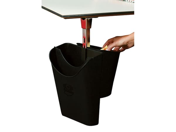 Papirkurv SetUp 2F med låge Sort