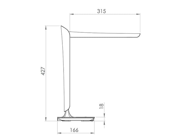 Skrivebordslampe LED Tulip 8W USB hvid/sort