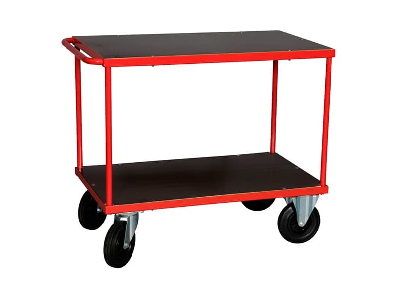 Rullebord Rød 2 hylder 870x1000x600 mm