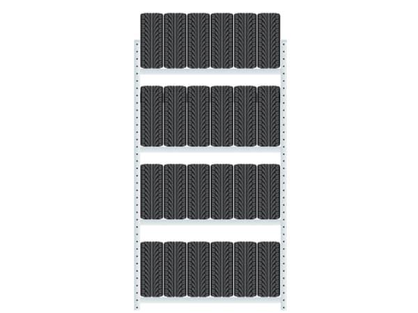Følgesektion Boltless Dækreol 3000x1300x400mm 150 kg/aflæg
