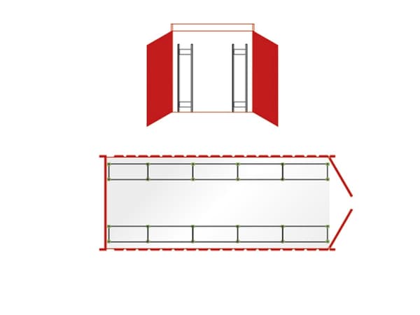 Dækreol Boltless for 20 fod Container