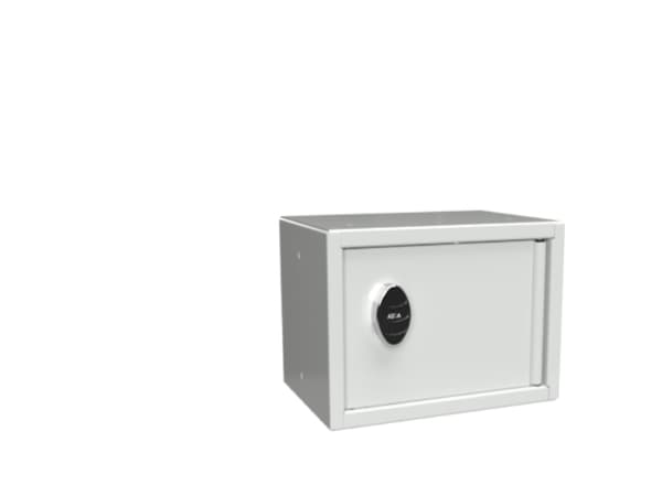 Opbevaringsboks 150x200x150 mm Blå dør, cylinderlås