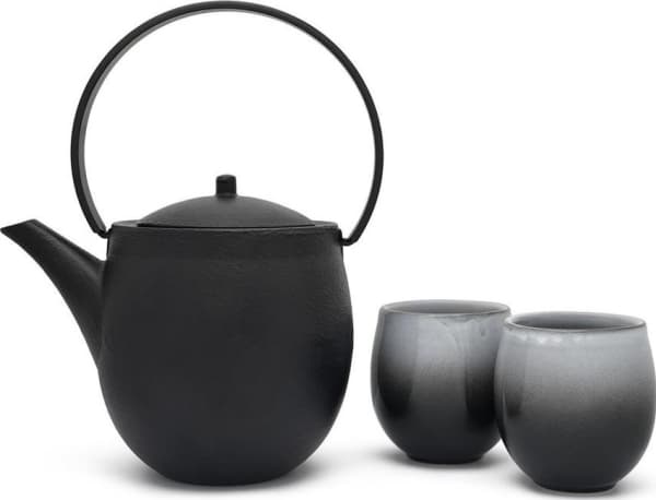 Bredemeijer Sendai, Tekannasats, 1200 ml, Svart, Gjutjärn, 6 koppar, Infuser-filter