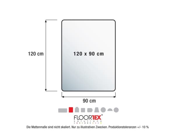Fördel Prof. stolsskydd PVC 120x150 cm hårt golv