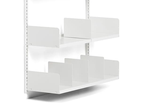 Hylde for deleplader 900x250 mm Alugrå