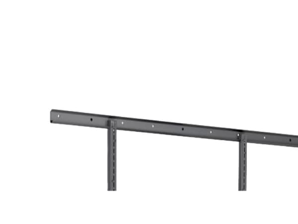 Väggskena 1000mm Aluminium grå