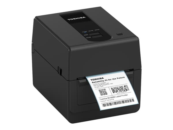 Toshiba TEC BV420D - Etikettskriver - direktetermisk - Rull (11,8 cm) - 203 dpi - inntil 177.8 mm/sek - USB 2.0, LAN - svart
